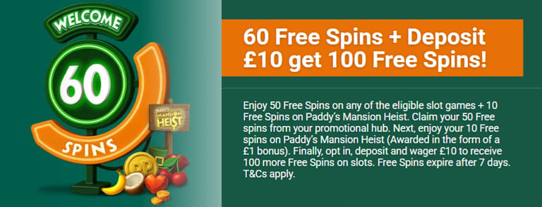 Paddy Power 60 Free Spins